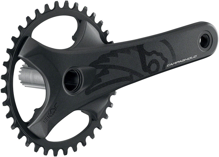 Campagnolo EKAR GT Gravel and Road Bicycle Crankset - 175mm Length, 13-Speed, 38t Chainring, 123mm BCD, Campagnolo Ultra-Torque Spindle Interface, Black Finish